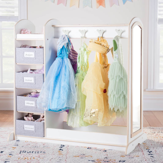 G80220 Dress Up Storage with BinsWhite Env Main Image | White