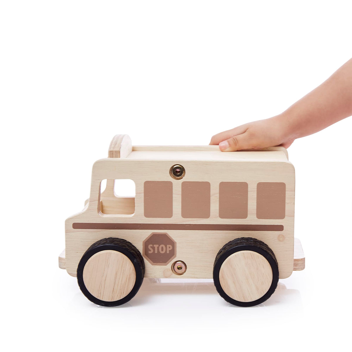 G6725 Wooden School Bus Product with Hand