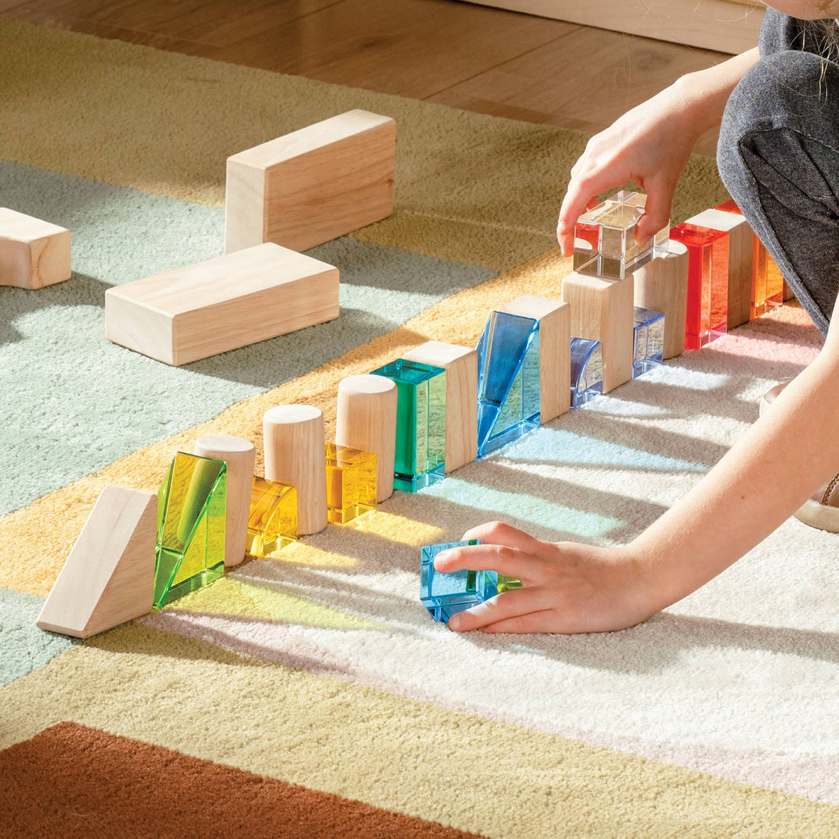 G6830 Acrylic Rainbow Unit Blocks Set of 16 Lifestyle 6410