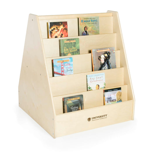 U22102 28in 5-Shelf Book Display 2-Sided Right Prop