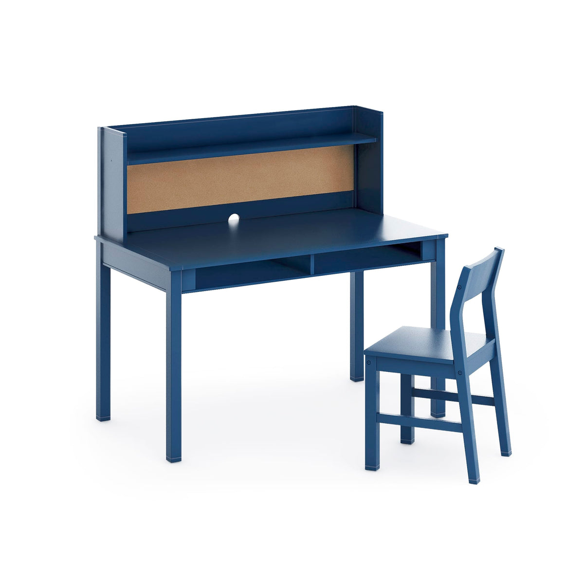G76608 MSLL Kids Desk with Hutch and Chair Navy Main | Navy