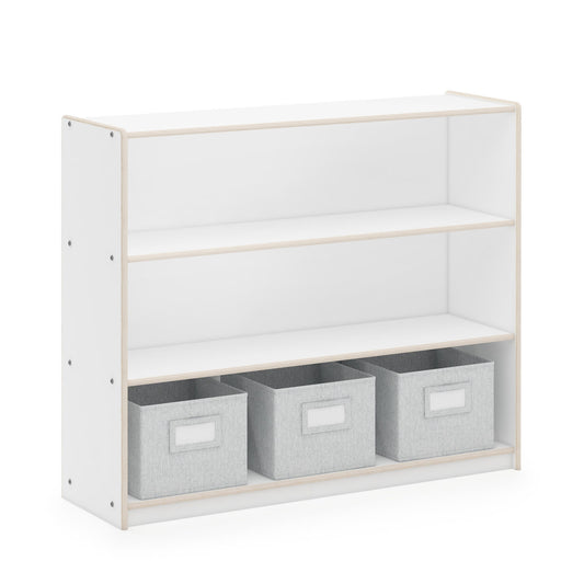 G80214 EdQ Essentials Three Shelf Open Storage White Main-1 | White