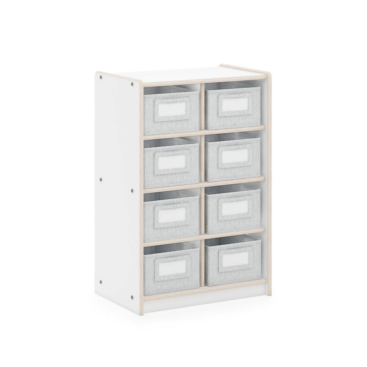 G80216 EdQ Essentials Cubby Bin Storage Organizer White Main-1 | White