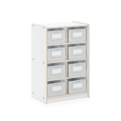 G80216 EdQ Essentials Cubby Bin Storage Organizer White Main-1 | White