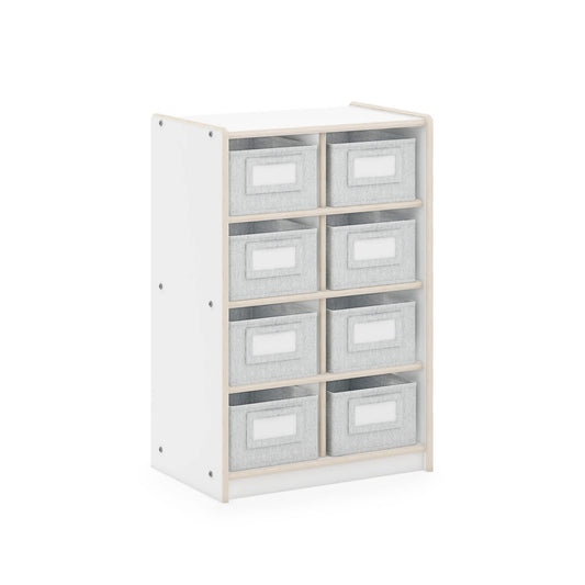 G80216 EdQ Essentials Cubby Bin Storage Organizer White Main-1 | White