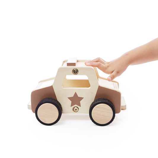G6724 Wooden Police Car Product with Hand