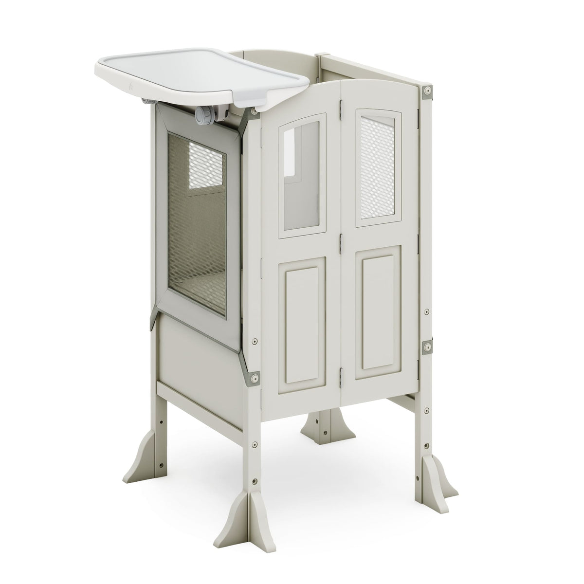 G97553 Martha Stewart Kitchen Helper and Tray Bundle Taupe Main | Taupe