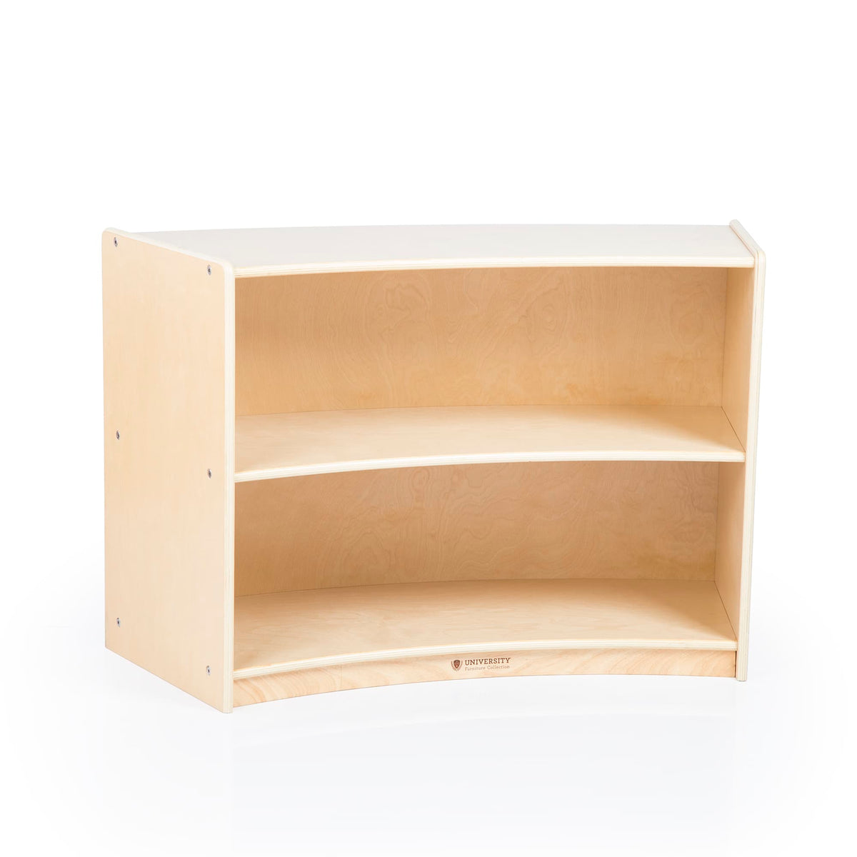 U42132 2-Shelf Right Curved Storage 24in Birch Plywood