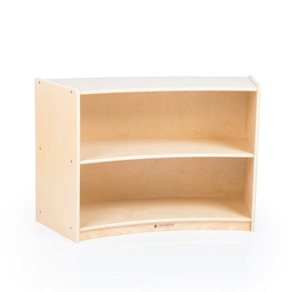 U42132 2-Shelf Right Curved Storage 24in Birch Plywood