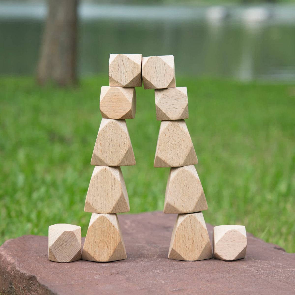 G6772 Wooden Stackers Standing Stones 9