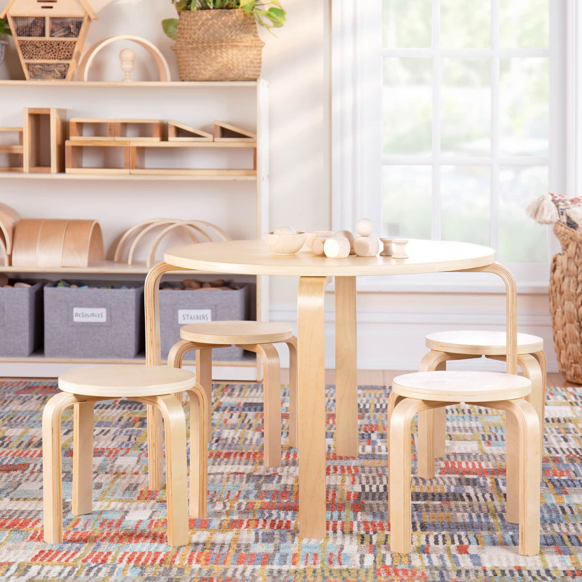 G81045 Nordic Table & Chairs Set Natural Env Main | Natural