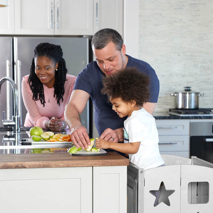 G97323 Classic Kitchen Helper Stool Gray Lifestyle Detail 2021 | Gray
