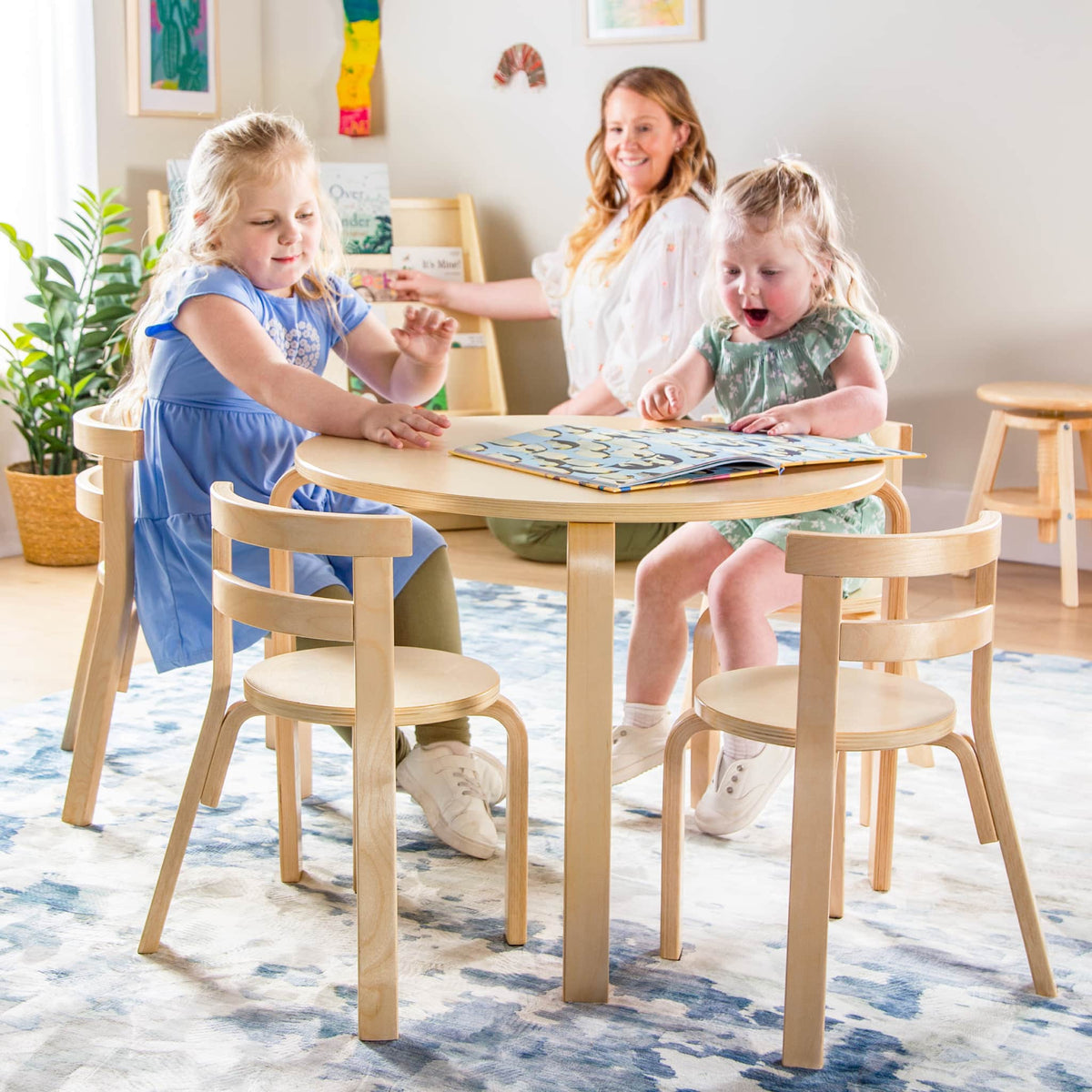 G81040 Nordic Table and 4 Chairs Natural Lifestyle 0597 Main | Natural