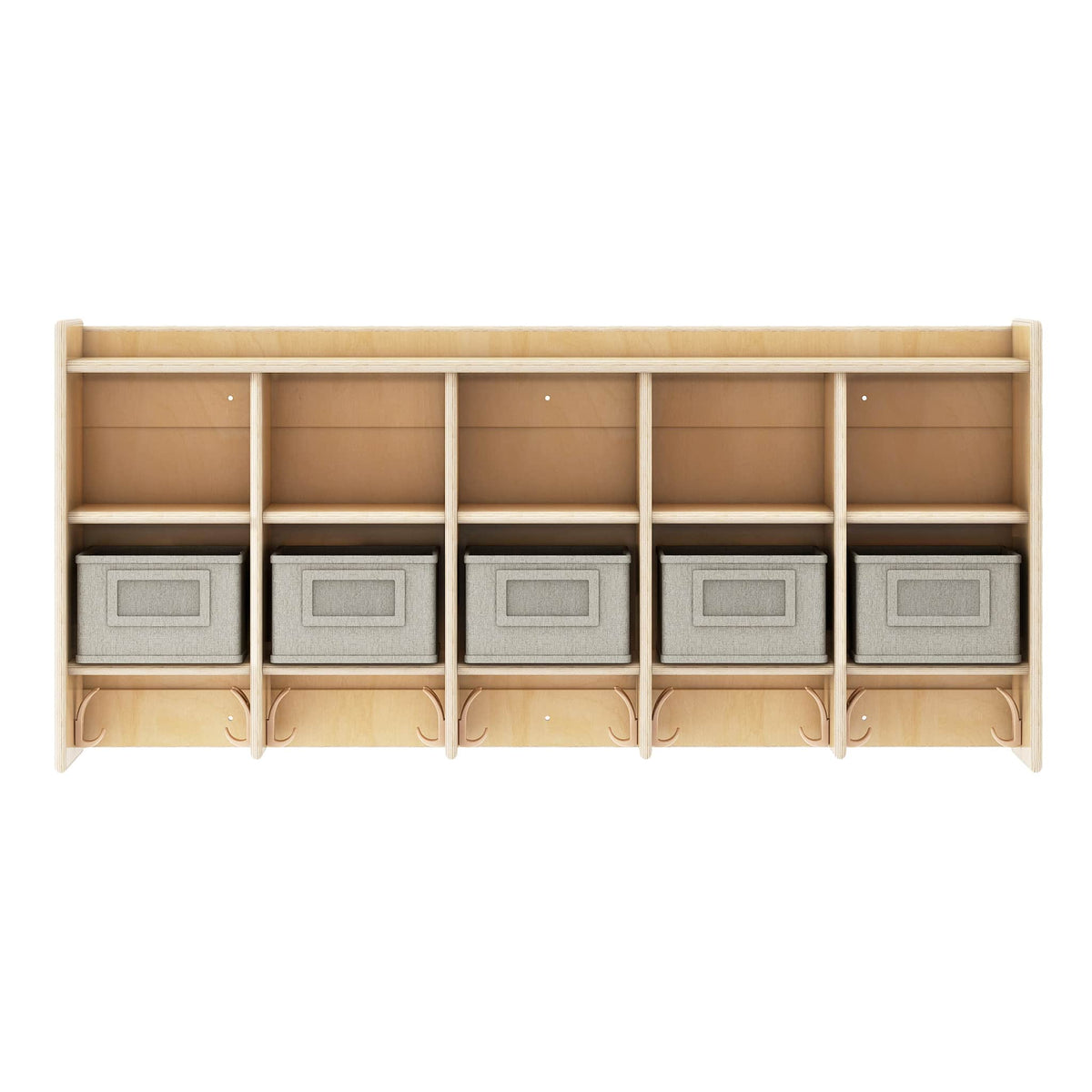 G80421 EdQ 10-Section Wall Mounted Locker Natural Silo 2 Front | Natural