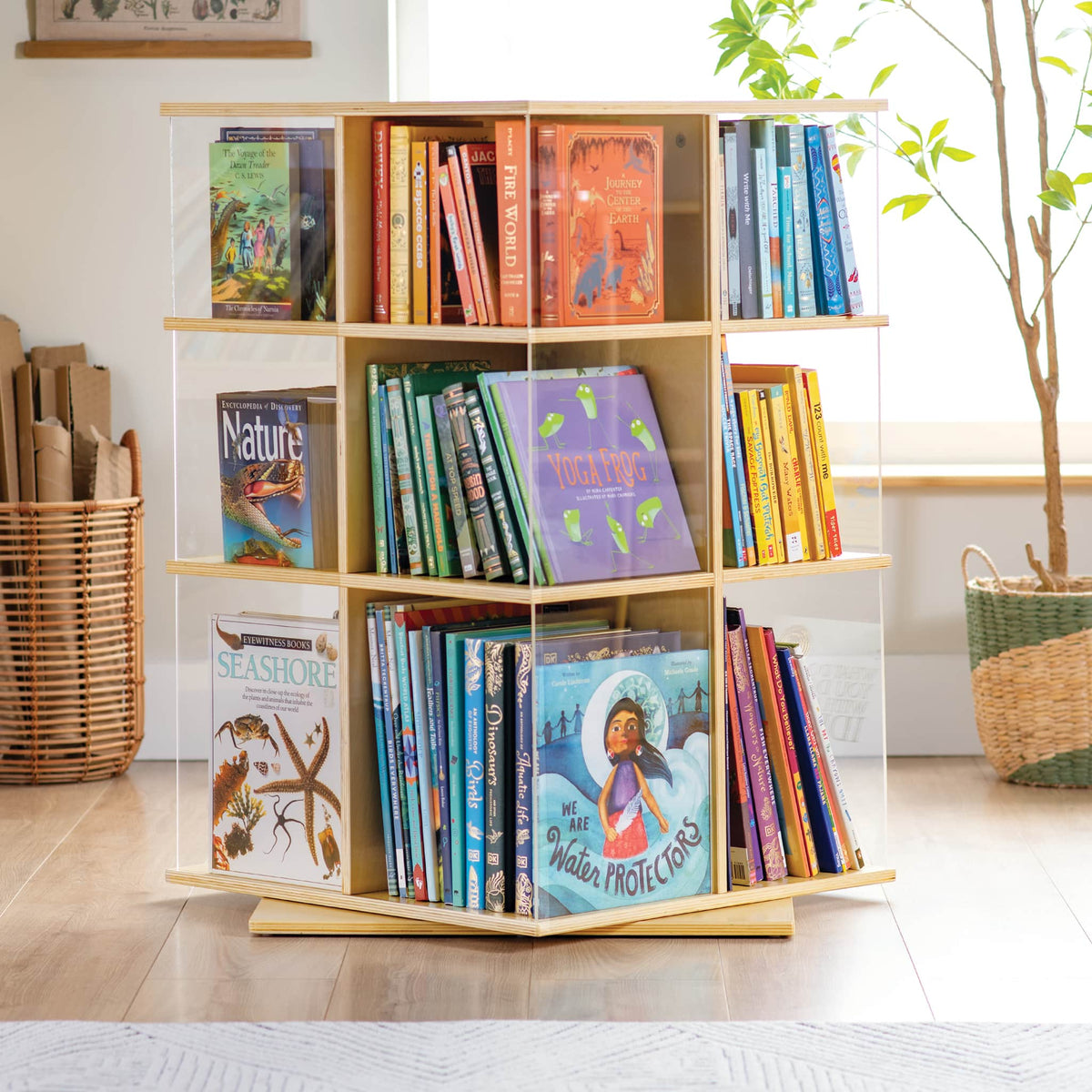 G80338 EdQ Rotating Big Book Display Natural Env 2511 | Natural